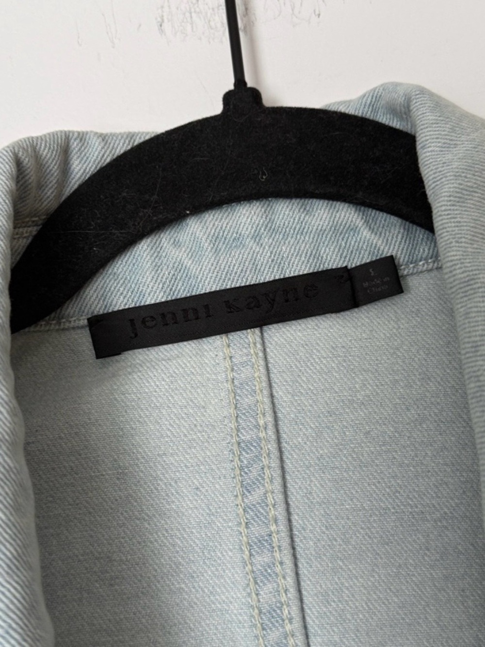 Jenni Kayne Light Blue Denim Shirt Jacket size large EUC - Picture 2 of 6